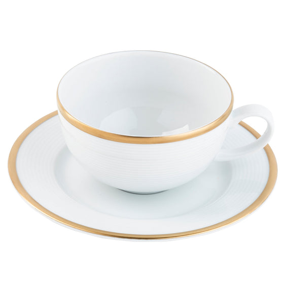 Shell Gold Banded Teacup - Pickard China - USHELLGB-012-CR