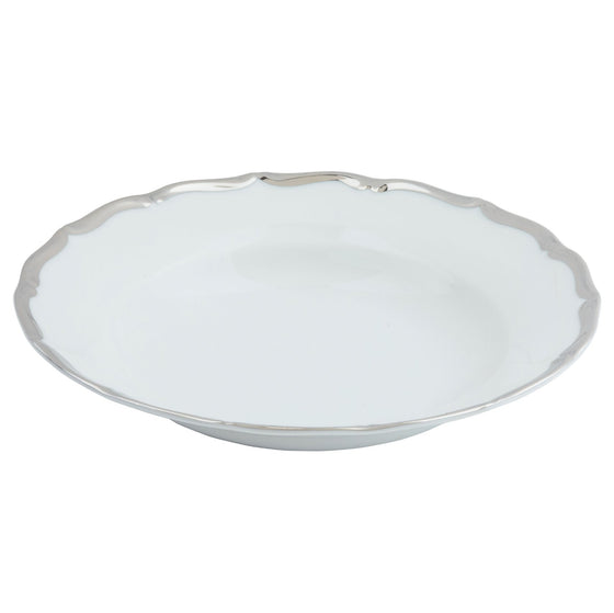 Ultra-White Birmingham Platinum - Soup Plate - Pickard China - UBIRPLA-024-RE