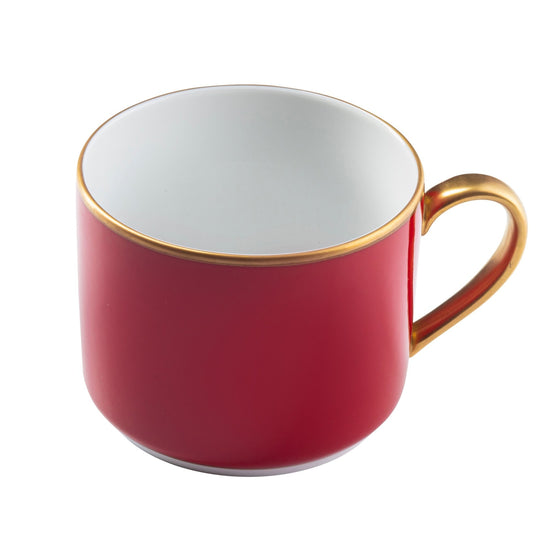 Ultra-White ColorSheen Red Gold Teacup - Pickard China - UCSHREG-012-CN