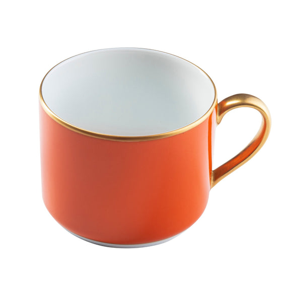 Ultra-White Georgian ColorSheen Orange - Gold Banding - Teacup - Pickard China - UGCSORG-012-CN