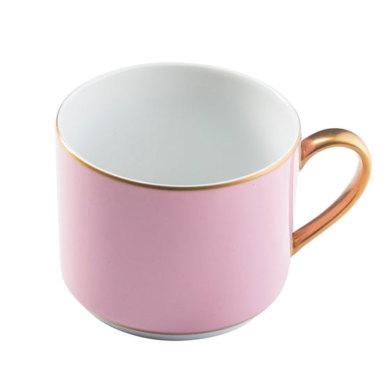 Ultra-White Georgian ColorSheen Pink - Gold Banding - Teacup - Pickard China - UGCSPIG-012-CN