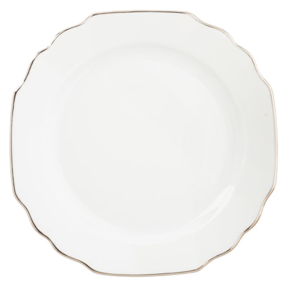 Ultra-White Georgian Platinum Charger - Pickard China - UGEOPAL-059-GA