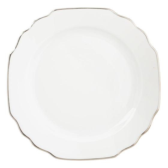 Ultra-White Georgian Platinum Salad Plate - Pickard China - UGEOPAL-005-GA