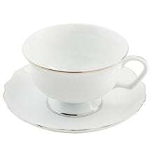  Ultra-White Georgian Platinum Teacup - Pickard China - UGEOPAL-012-GA