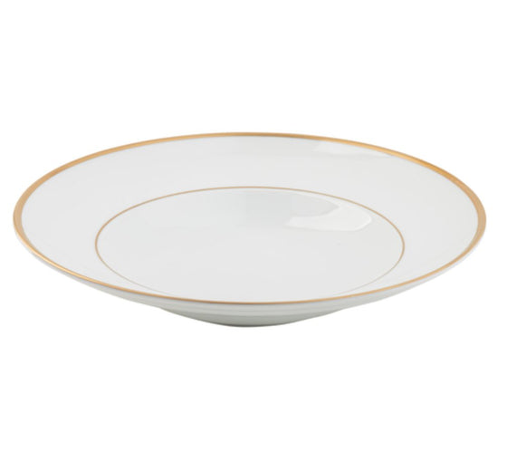 Ultra-White Signature Gold No Monogram Pasta Bowl - Pickard China - USIGONM-026-AT