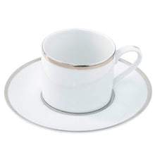  Ultra-White Signature Platinum No Monogram Can Teacup Saucer - Pickard China - USIPLNM-019-CN