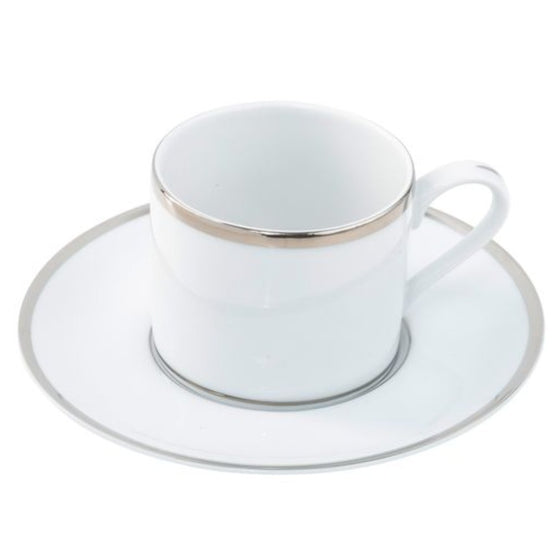 Ultra-White Signature Platinum No Monogram Can Teacup - Pickard China - USIPLNM-012-CN