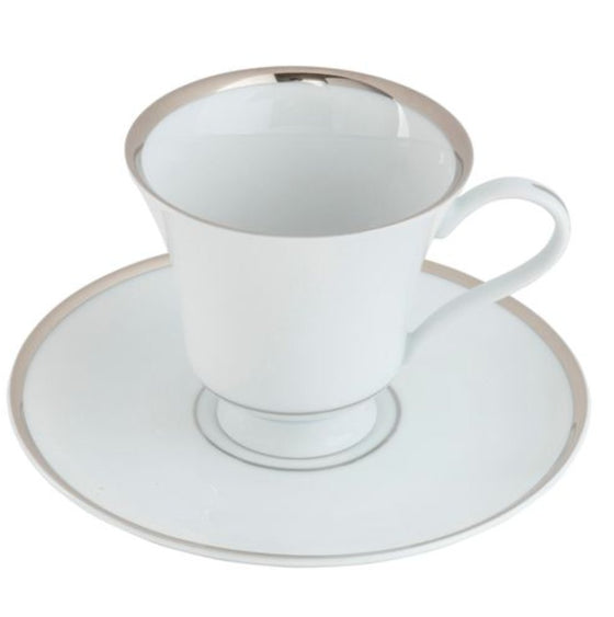 Ultra-White Signature Platinum No Monogram Margaret Teacup - Pickard China - USIPLNM-012-MA