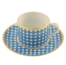  White Blue Cane Weave - Teacup Saucer - Pickard China - WBLCAWE-019-CN