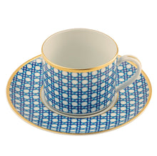  White Blue Cane Weave - Teacup - Pickard China - WBLCAWE-012-CN