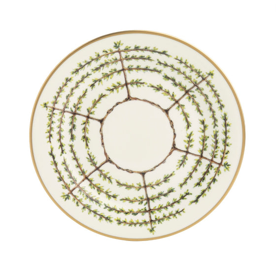 White Charlotte Moss Espalier Gold - Salad Plate - Pickard China - WCMESGO-005-TR