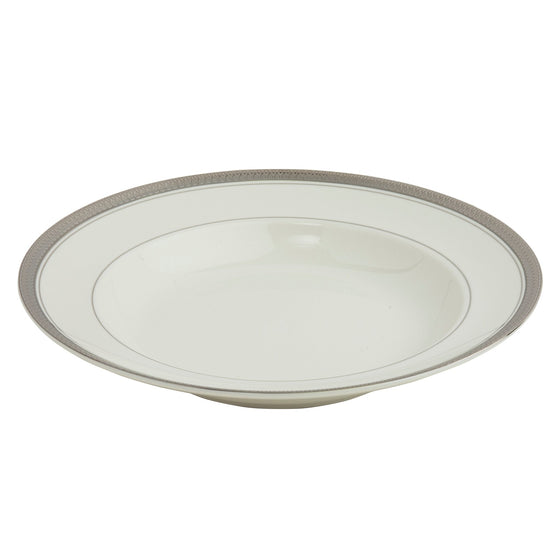 White Geneva Soup Plate - Pickard China - WGENEVA-024-SP