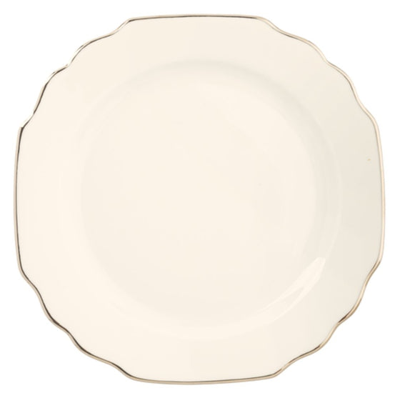 White Georgian Platinum Charger - Pickard China - WGEOPAL-059-GA