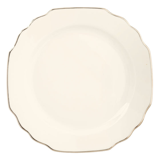 White Georgian Platinum Salad Plate - Pickard China - WGEOPLA-005-GA