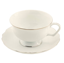  White Georgian Platinum Teacup Saucer - Pickard China - WGEOPLA-019-GA