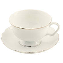  White Georgian Platinum Teacup - Pickard China - WGEOPLA-012-GA