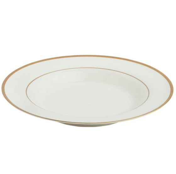 White Signature Gold No Monogram Soup Plate - Pickard China - WSIGONM-024-SP