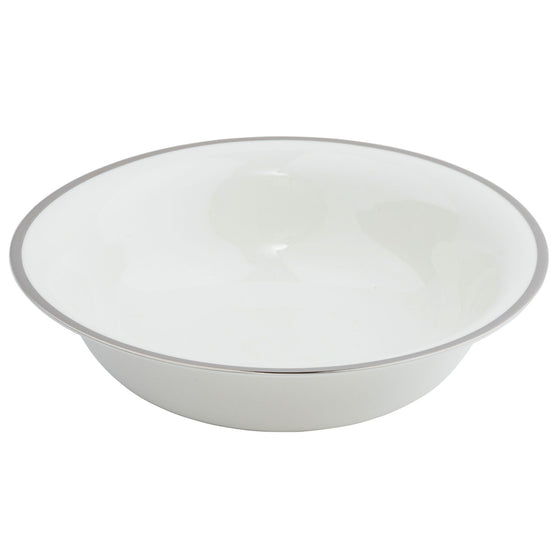 White Signature Platinum No Monogram Round Vegetable Bowl - Pickard China - WSIPLNM-043-DX