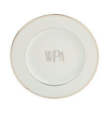  White Signature Platinum With Monogram Bread and Butter Plate - Pickard China - WSIPLWM-009-DX