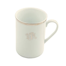  White Signature Platinum With Monogram Can Mug - Pickard China - WSIPLWM-017-CN